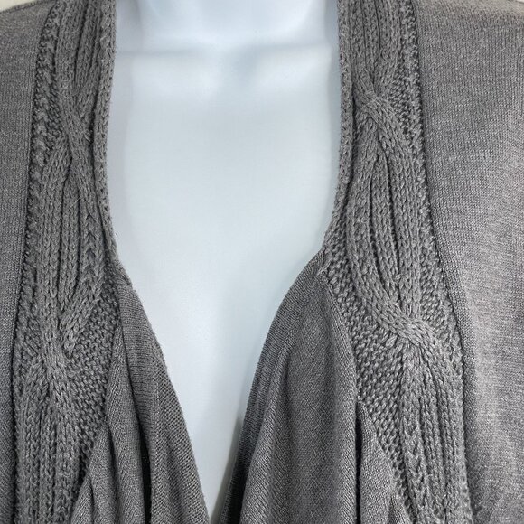 Vintage Y2K Long Line Cable Knit Cardigan Sweater Small Elena Vampire Layering - Picture 6 of 9